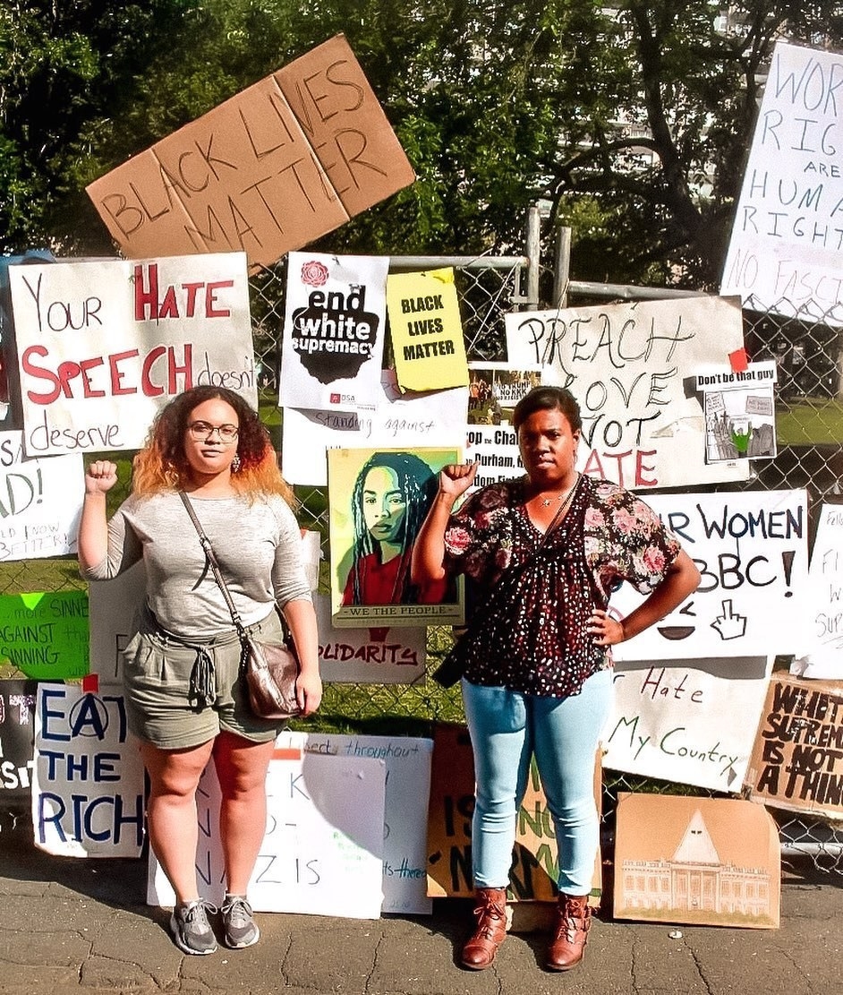 buzzfeed editor and her cousin at a black lives matter march