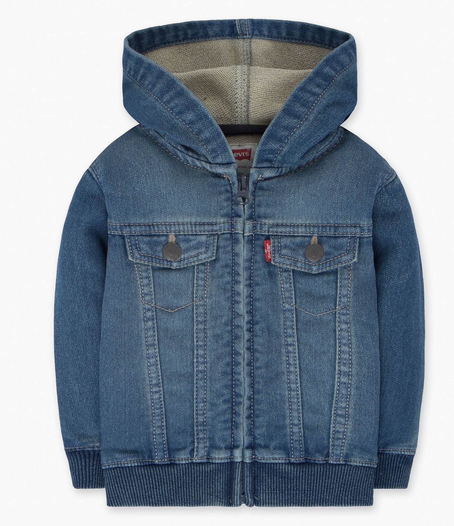 denim jacket with a hoodie for babies