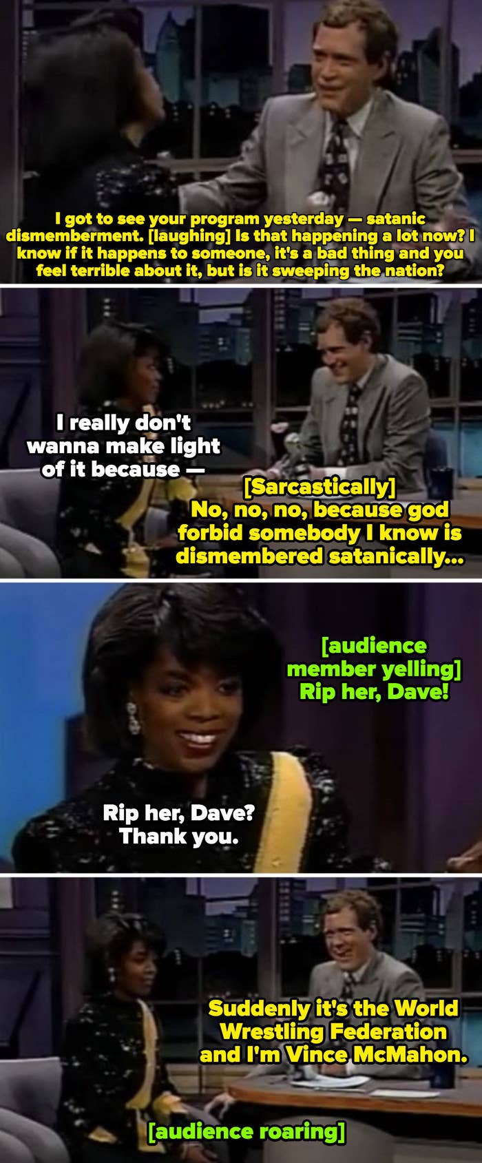 Oprah and David Letterman
