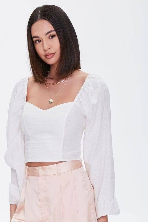 Model wearing the top in white 