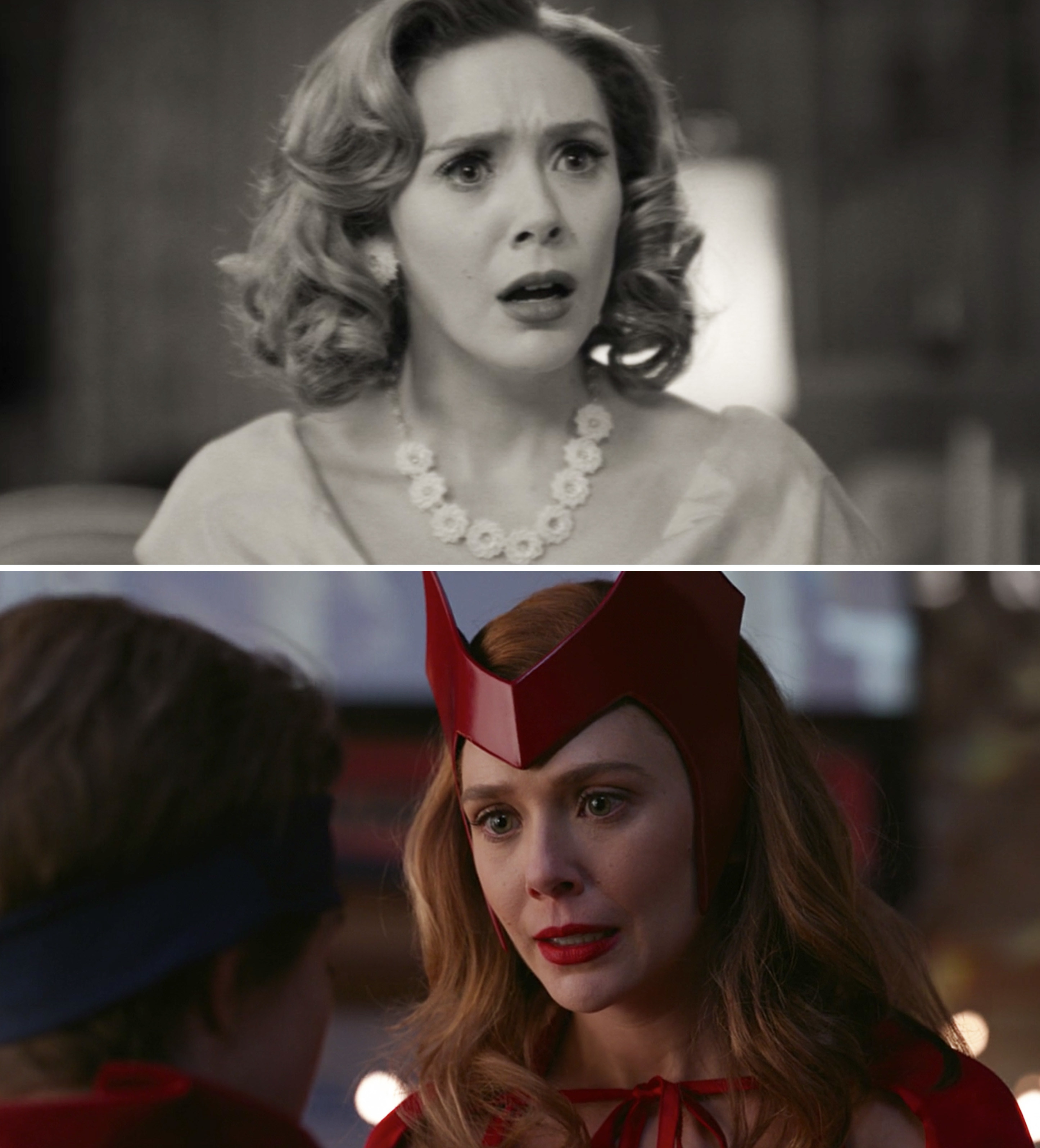 Elizabeth Olsen as Wanda in &quot;WandaVision&quot; Episode 1 and Episode 6