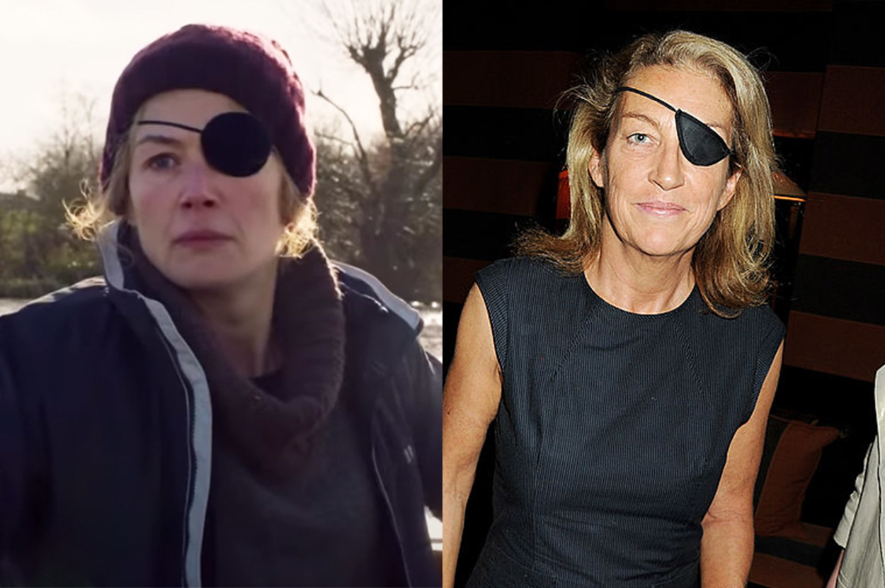 Rosamund wore an eye patch to play Colvin