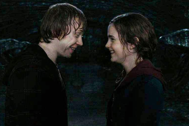 ron and hermione after they kissed in the last movie