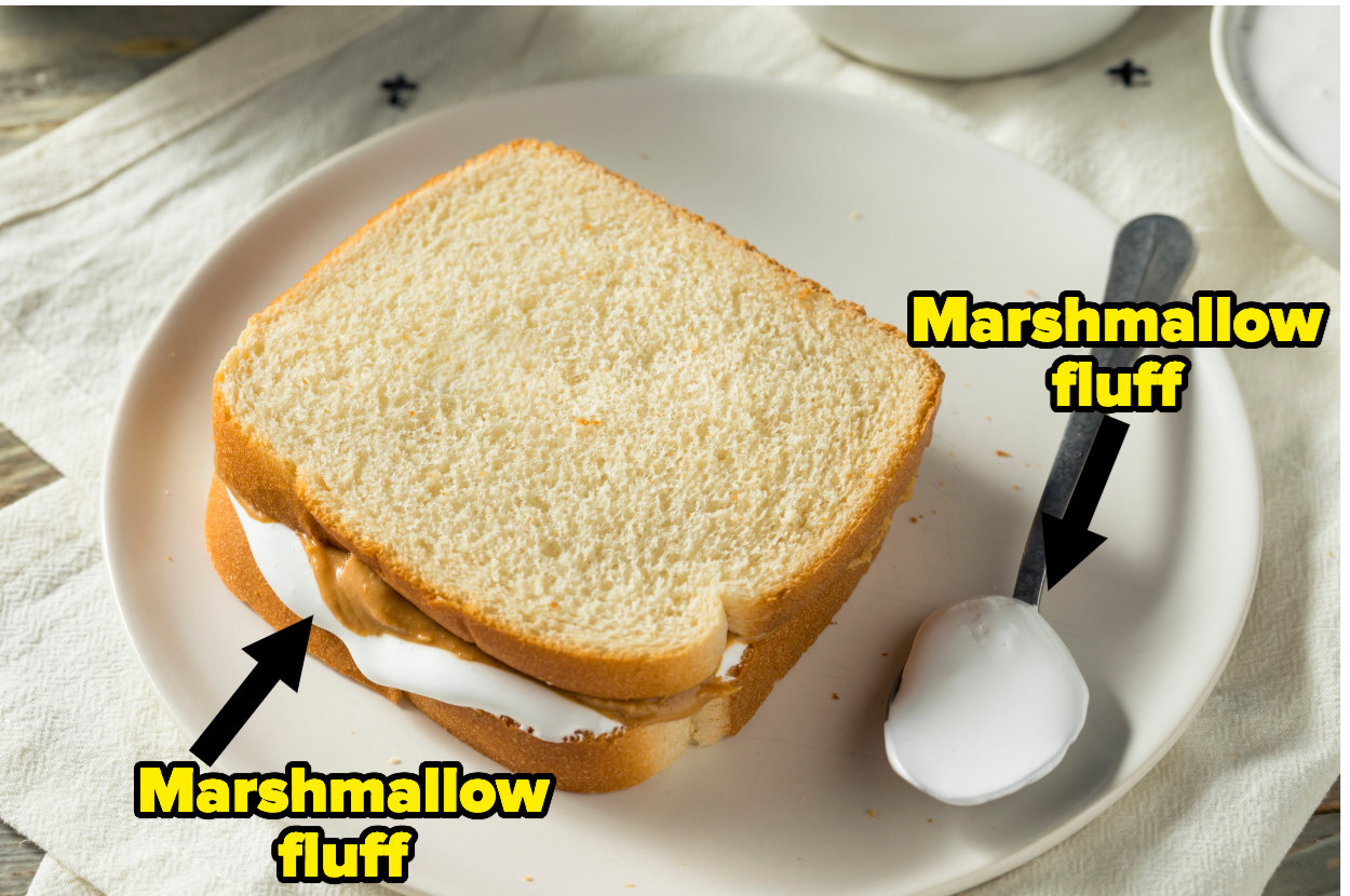 Homemade Fluffernutter Marshmallow Peanut Butter Sandwich 