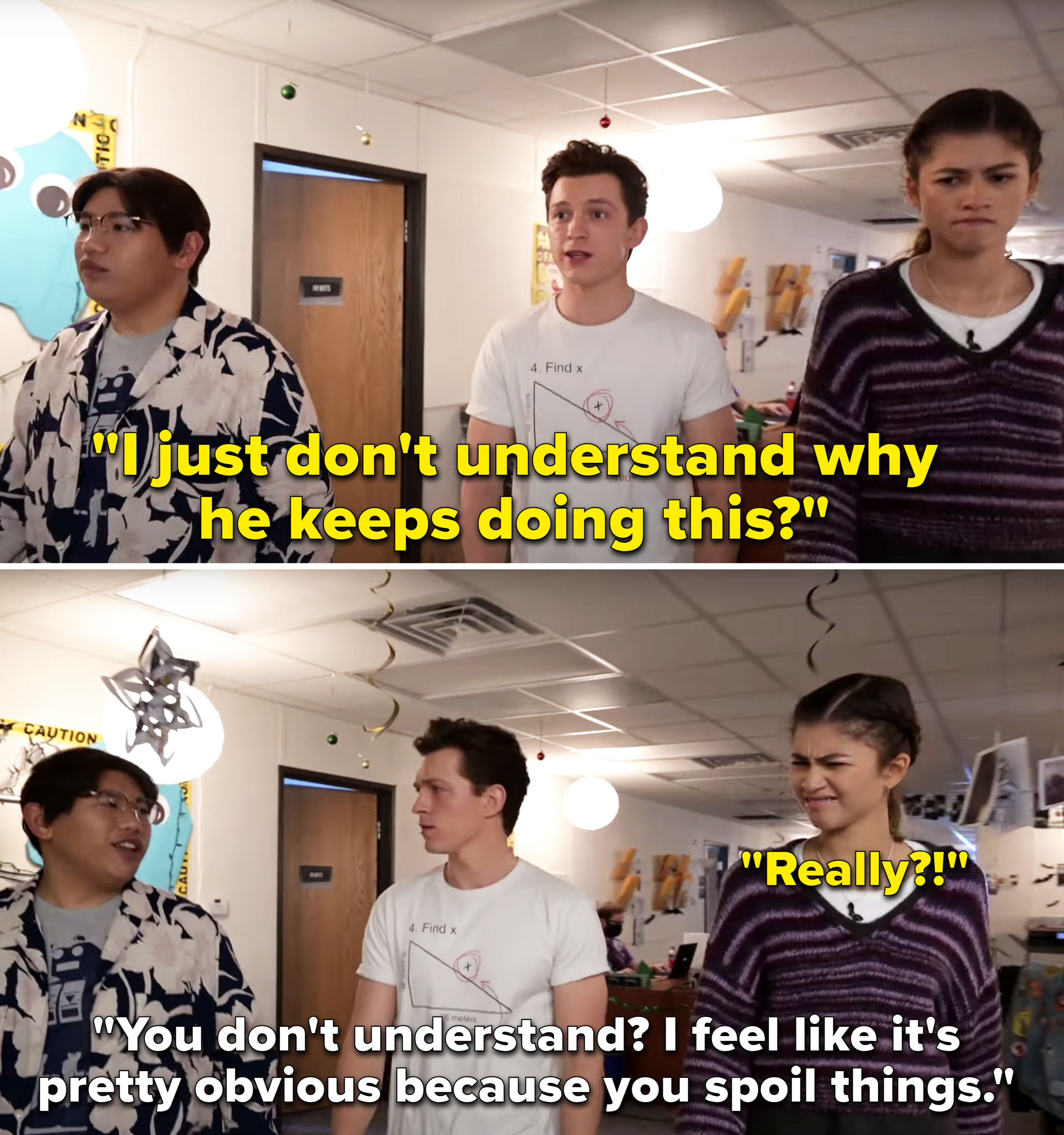 Tom saying, &quot;I just don&#x27;t understand why he keeps doing this?&quot; and Jacob explaining it&#x27;s because Tom always spoils things