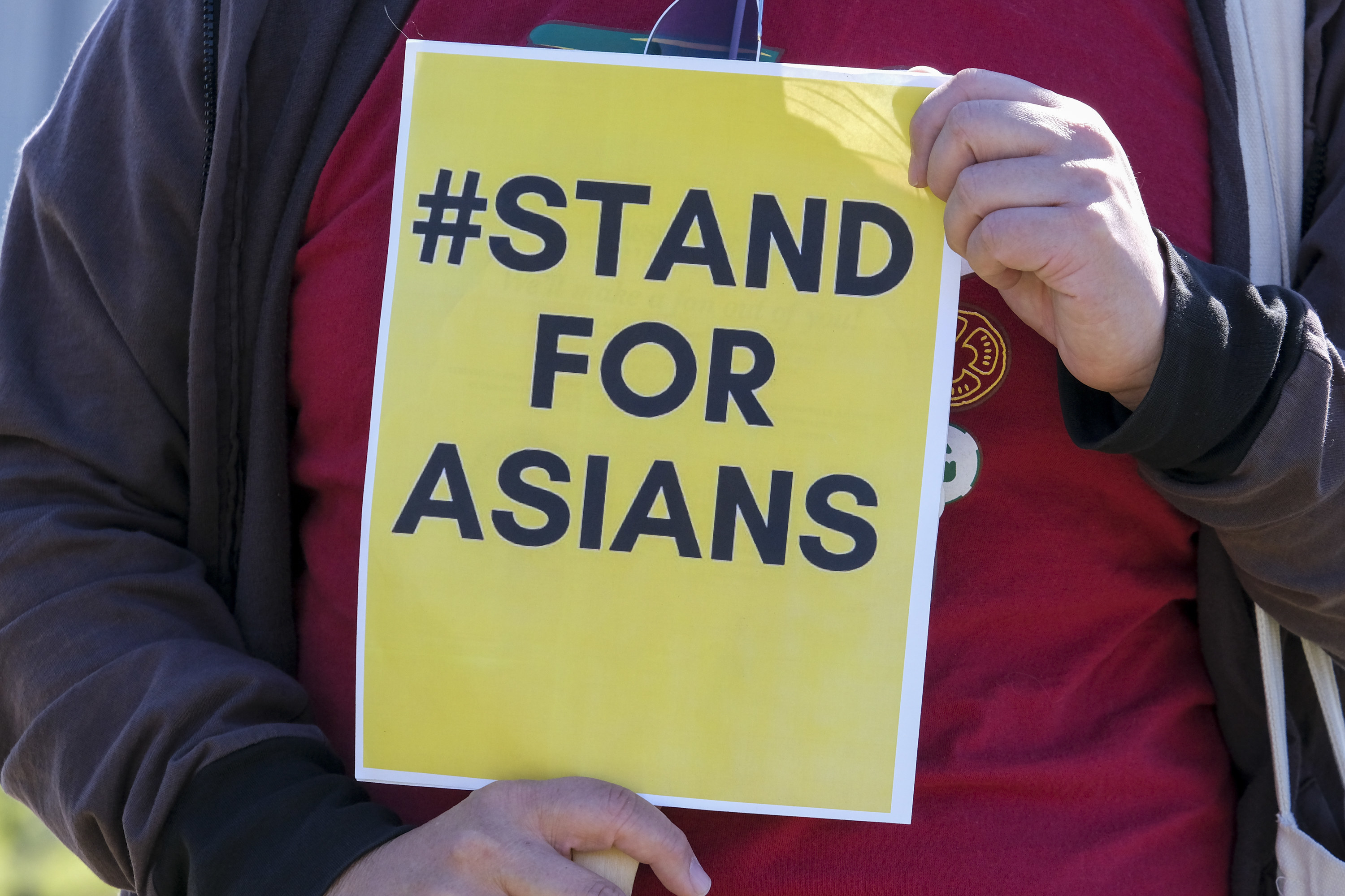 #StandForAsians Yellow Sign