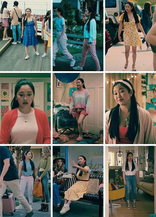 Stills of various Lara Jean outfits