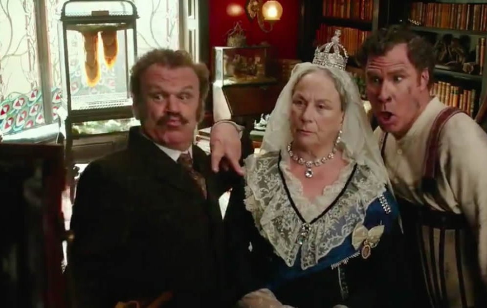 Will Ferrel and John C Reilly shocked in a scene in the Queen in &quot;Holmes &amp;amp; Watson&quot;