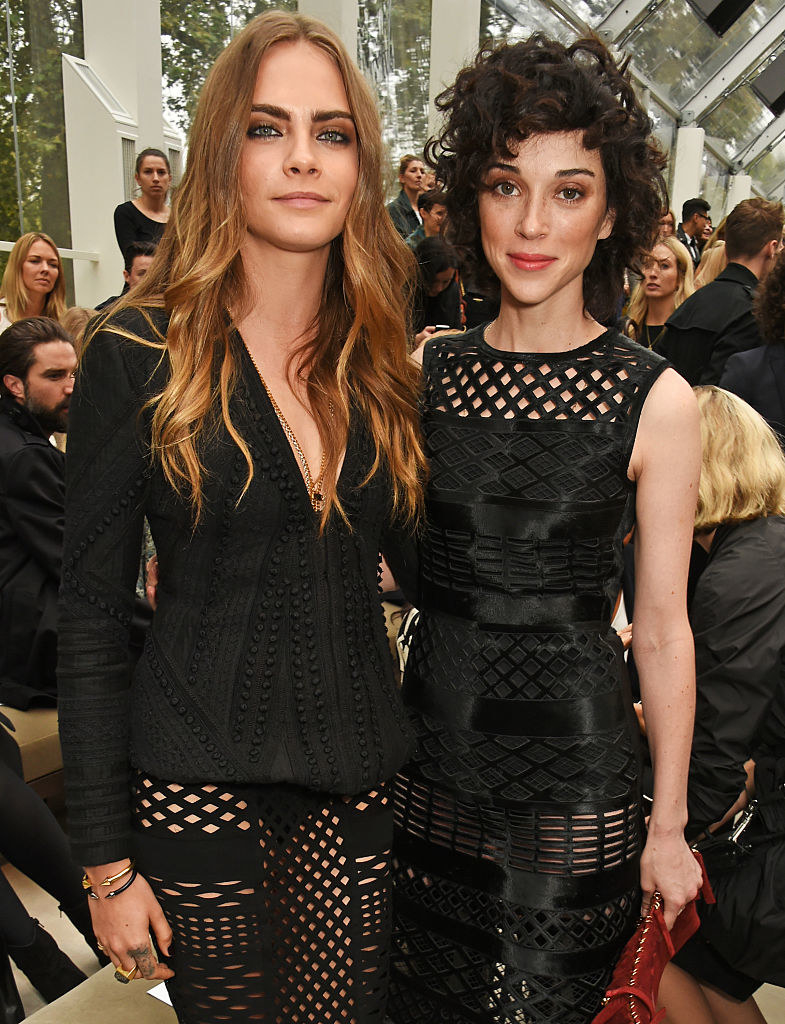 Delevingne and St. Vincent at London Fashion Week in 2015