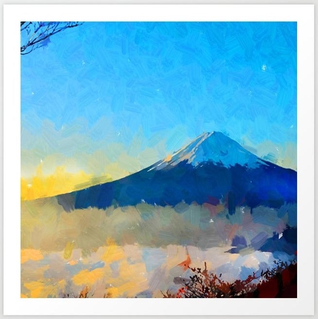 A Mount Fuji print 