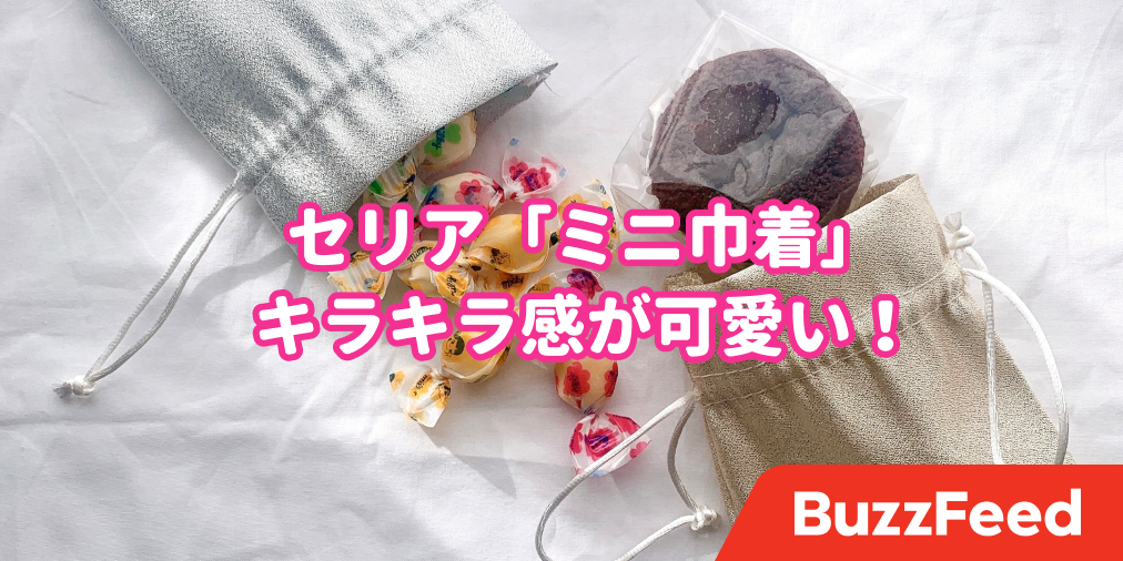 これは思わぬ掘り出しものだ セリアの ミニ巾着 はオシャレな雑貨屋さんにありそうなデザイン