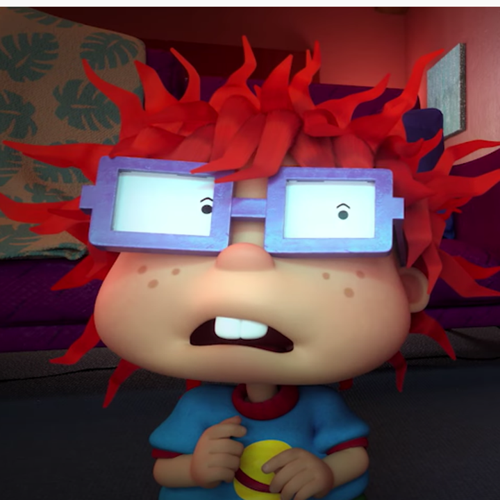 Chuckie looking uneasy as usual