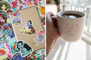 disney stickers and mug