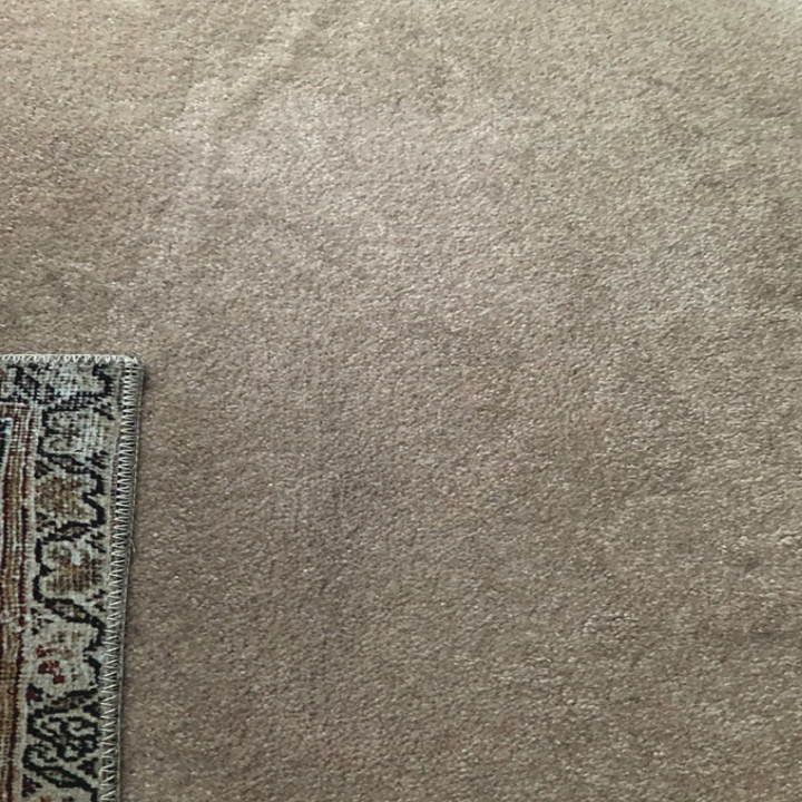 same spot on carpet after using cleaner and no spot visible 