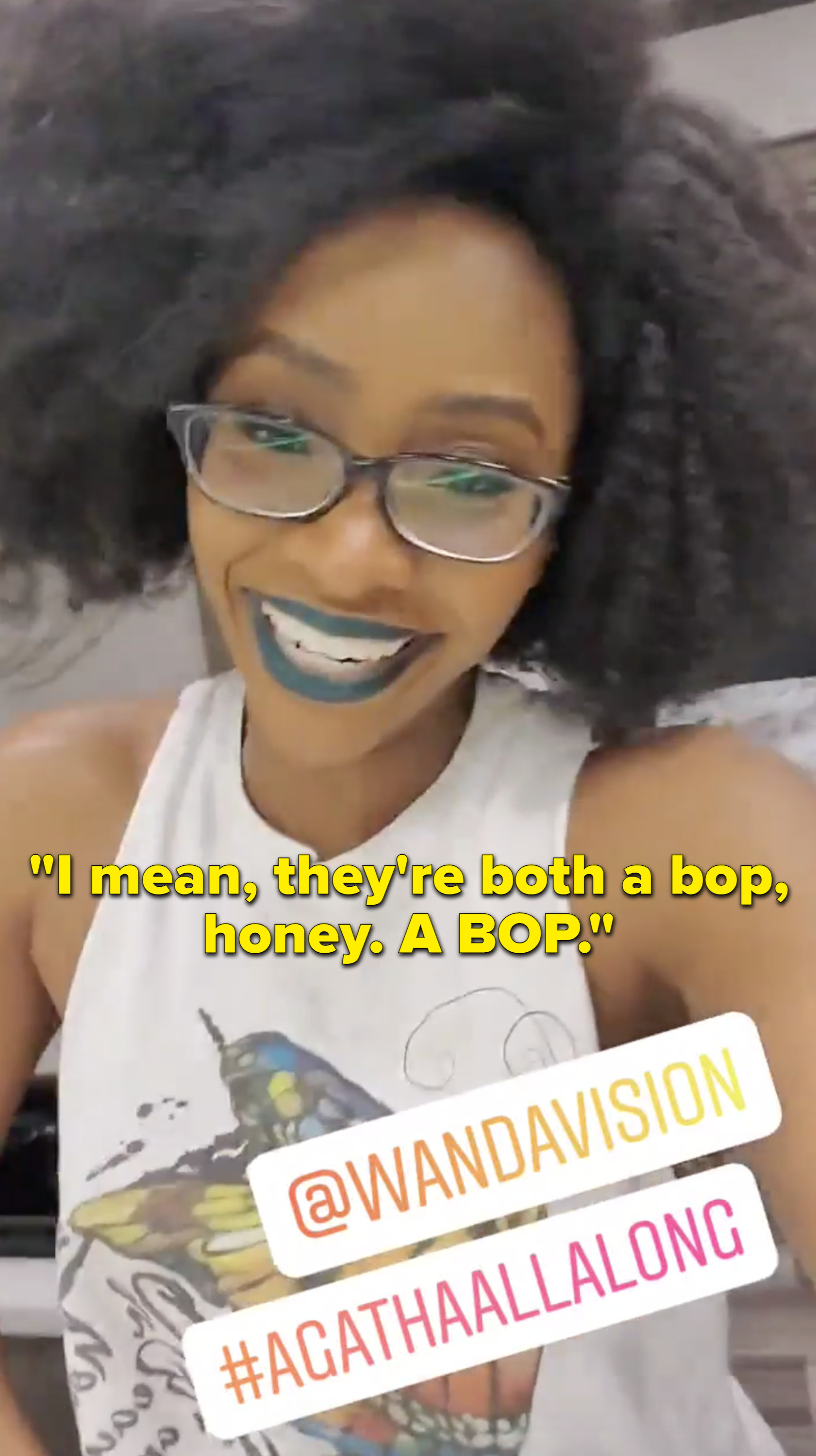 Teyonah Parris saying, &quot;I mean, they&#x27;re both a bop, honey. A BOP&quot;