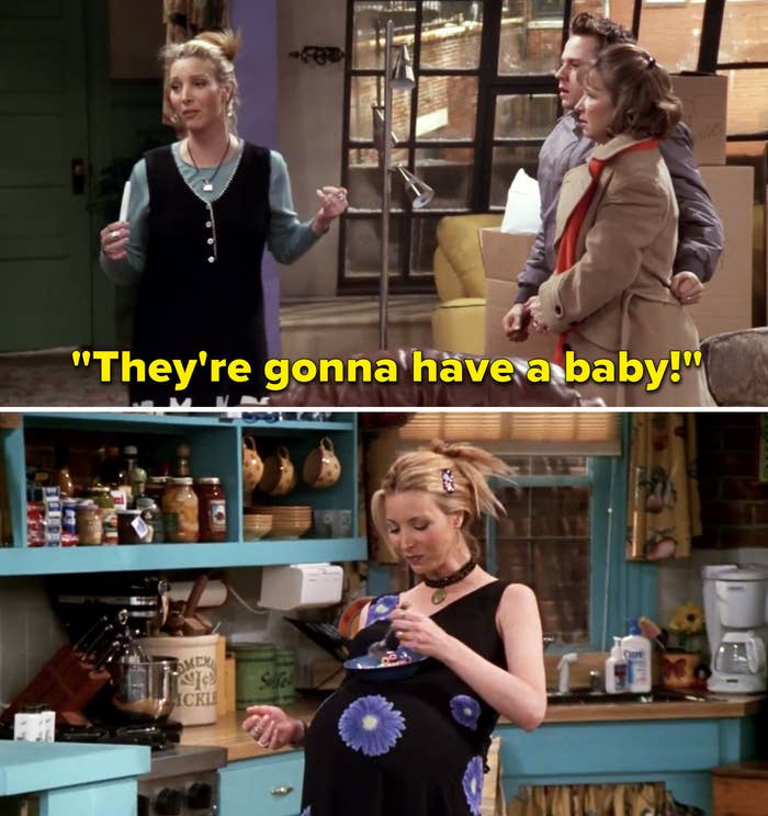 Phoebe saying, &quot;They&#x27;re gonna have a baby&quot;
