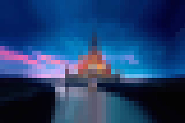 the disney castle but it's pixelated