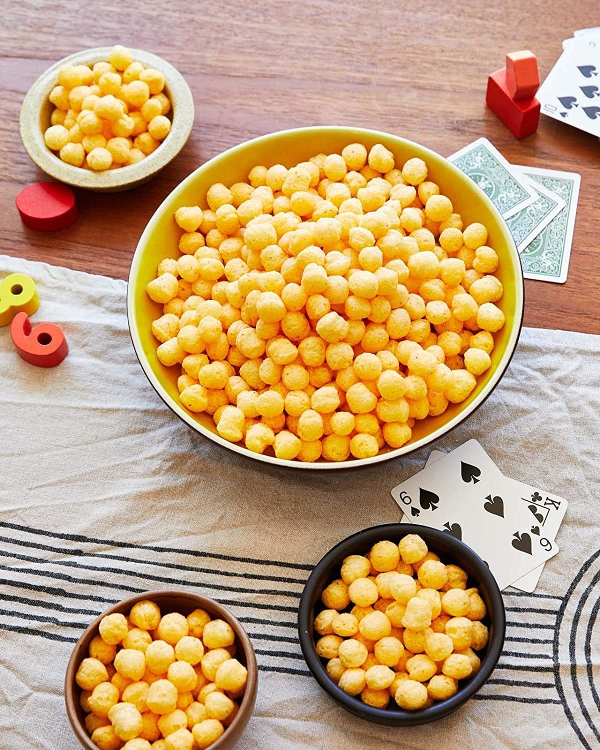 bowl of small cheese balls 
