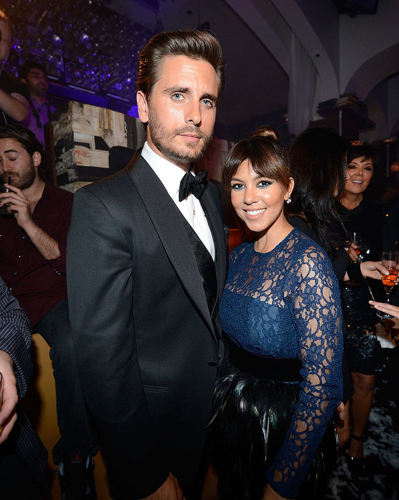 Scott Disick (L) and Kourtney Kardashian celebrate Scott&#x27;s 30th birthday at a party in 2013 