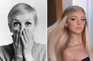 Twiggy on the left and loren gray on the right