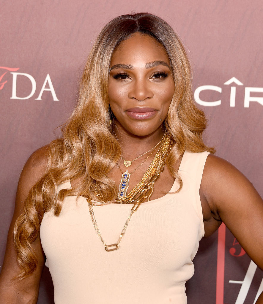 Serena Williams arrives at the Sports Illustrated Fashionable 50