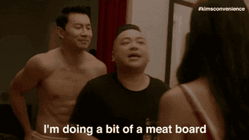 Man saying, &quot;I&#x27;m doing a bit of a meat board&quot;