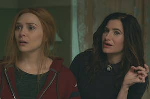 Agatha Harkness talking to Wanda