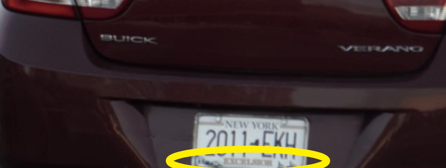 A circle around Wanda's license plate