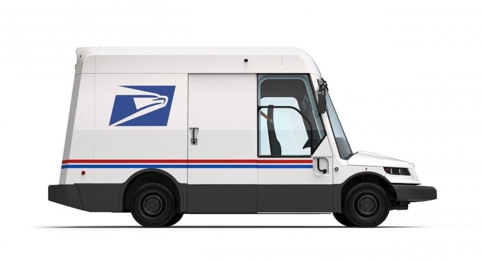 The new mail truck from the side