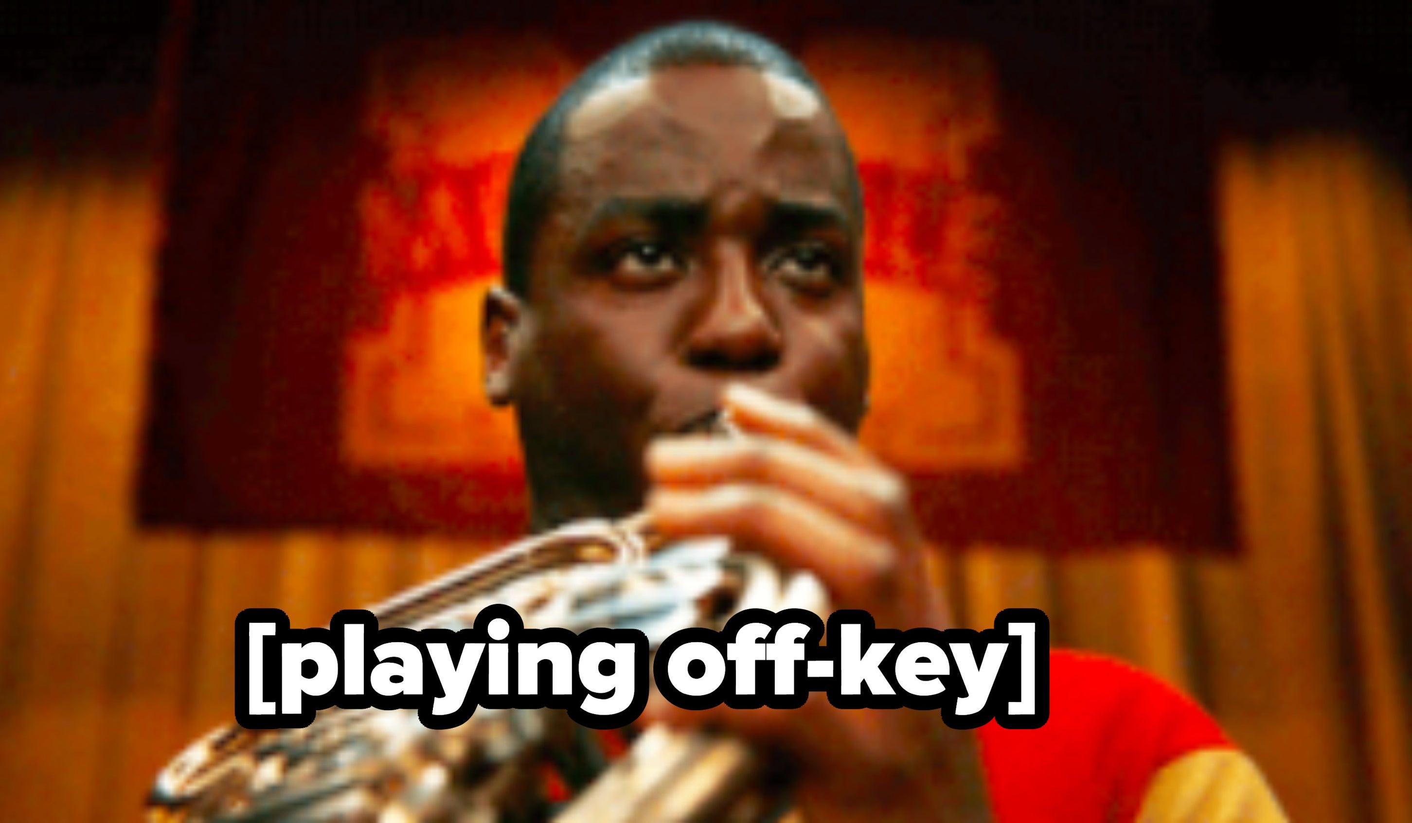 Eric plays trombone off-key