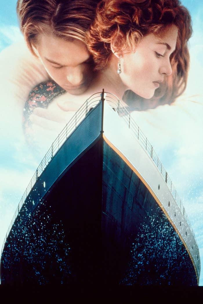 Key art for the film Titanic featuring Leonardo DiCaprio and Kate Winslet