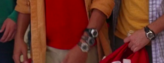 Chad has three watches stacked on his wrist
