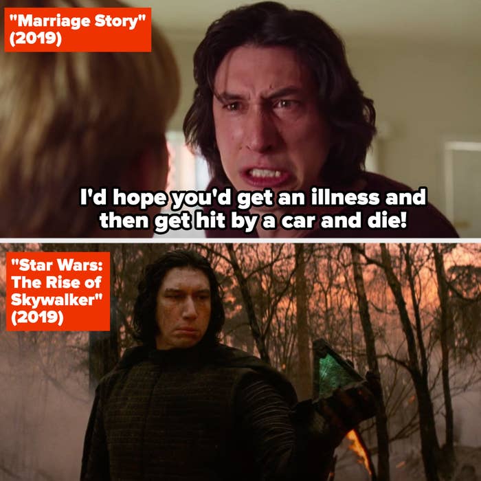 Adam Driver in &quot;Marriage Story&quot; and &quot;The Rise of Skywalker&quot;