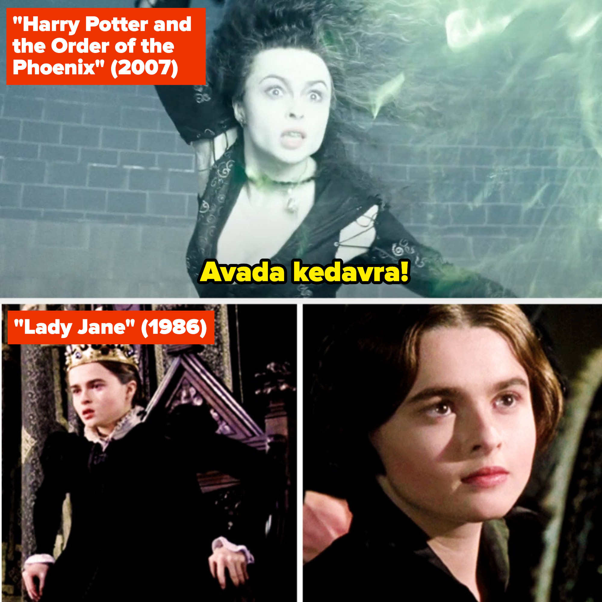 Helena Bonham Carter in &quot;Harry Potter and the Order of the Phoenix&quot; and &quot;Lady Jane&quot;