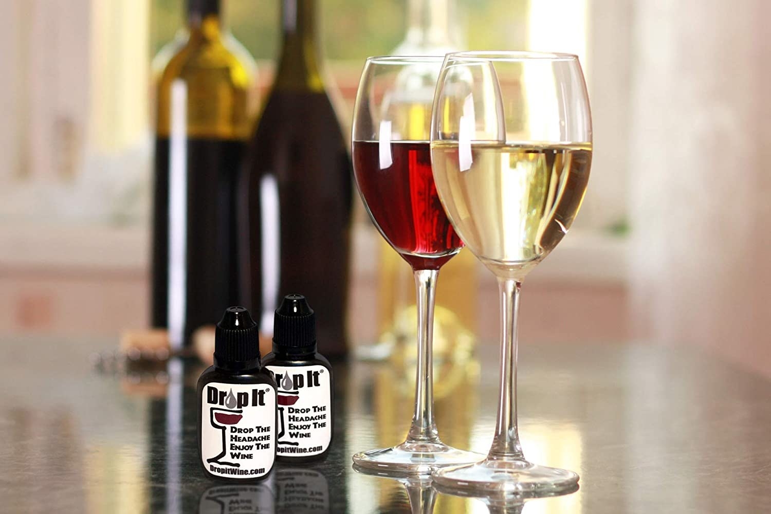 The wine drops can be used in red or white wine