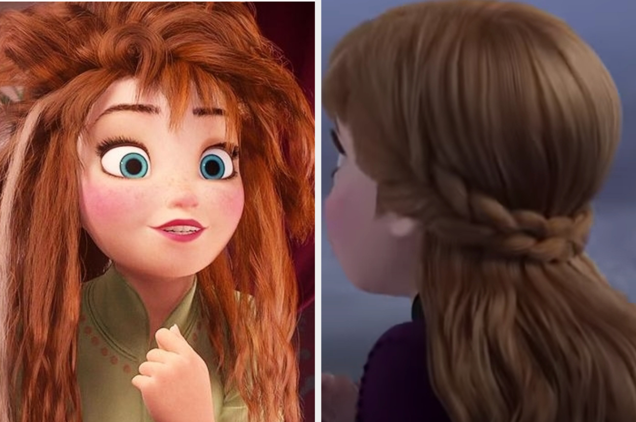 anna frozen hair down