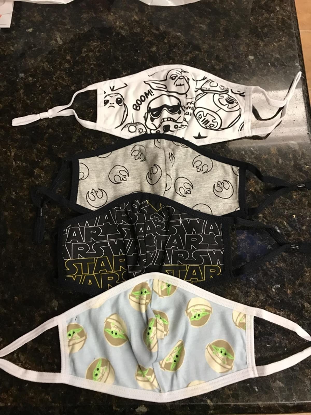 Review photo of the Star Wars face masks