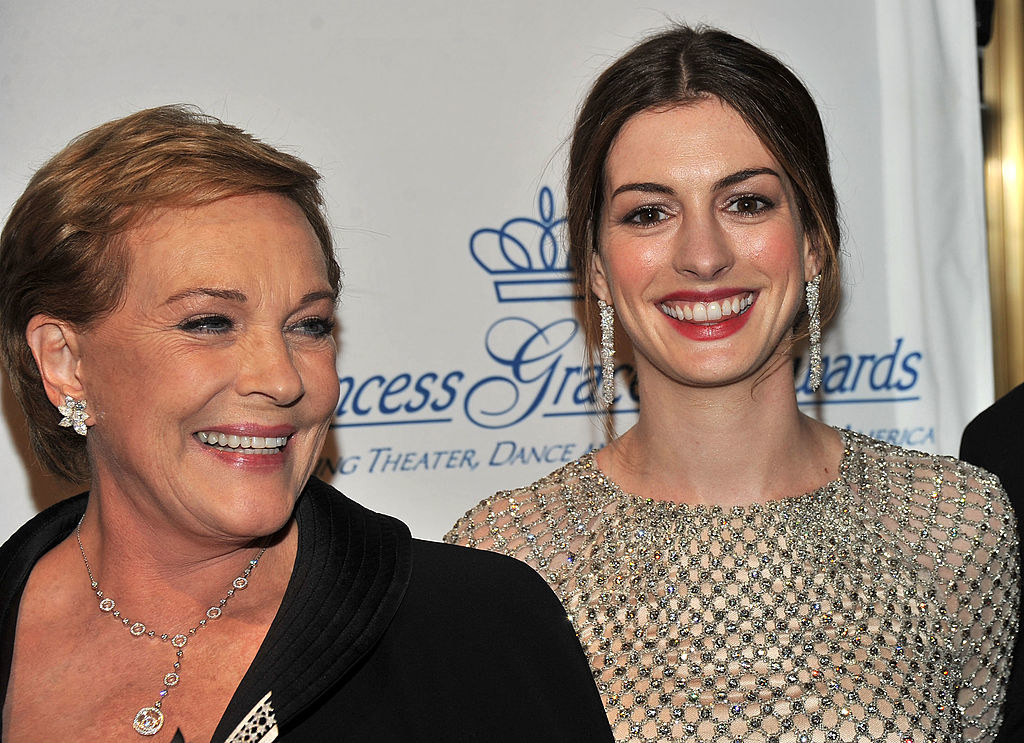 Julie Andrews and Anne Hathaway attend the Princess Grace Awards Gala at Cipriani 42nd Street