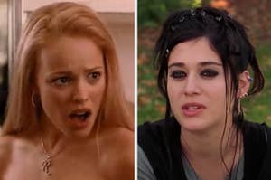 Regina looking shocked next to Janis looking confused