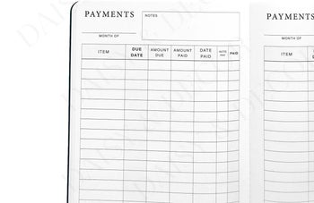 a payments page in the bill tracker