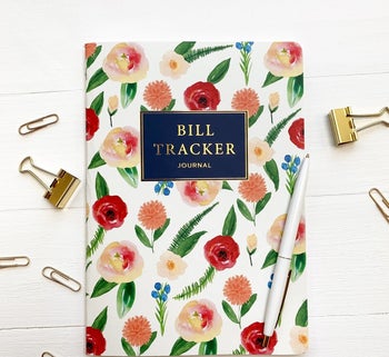 the floral cover of the bill tracker