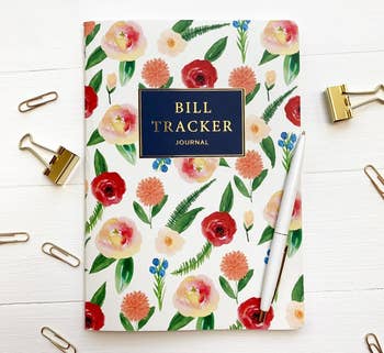 the floral cover of the bill tracker