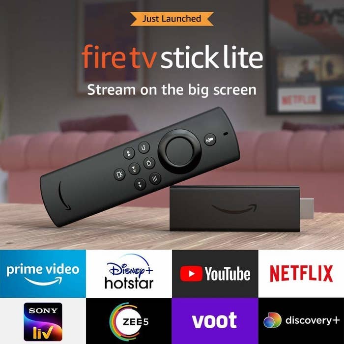 An Amazon Fire TV stick on a table
