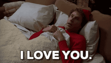 GIF of Will Ferrell in Elf saying I love you