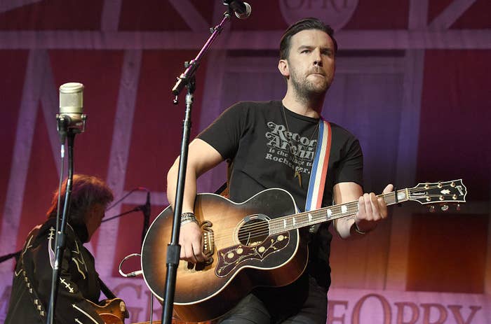 TJ playing the guitar