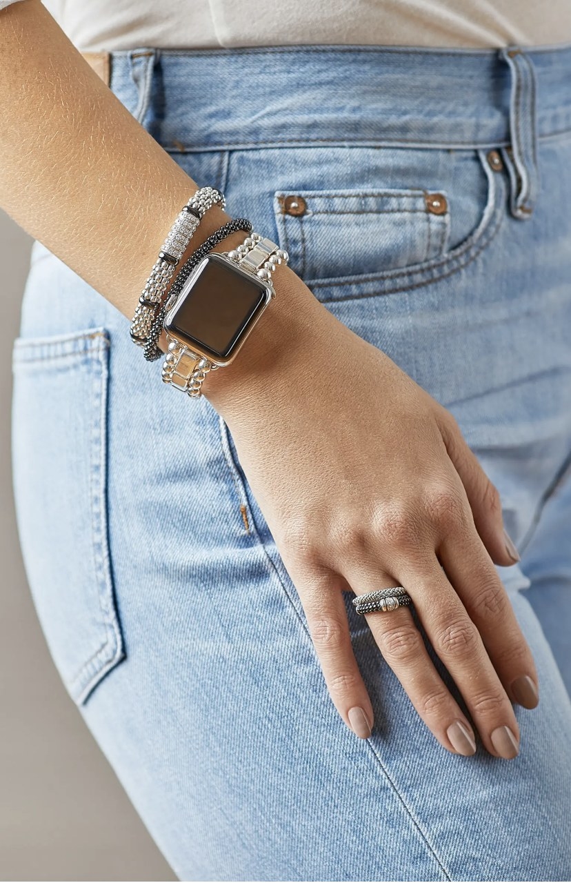 the apple watch band on a person 