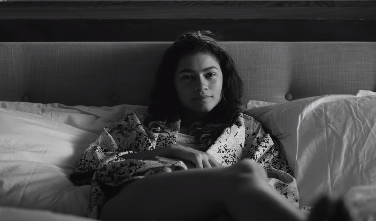 Zendaya laying in bed in Malcom &amp;amp; Marie