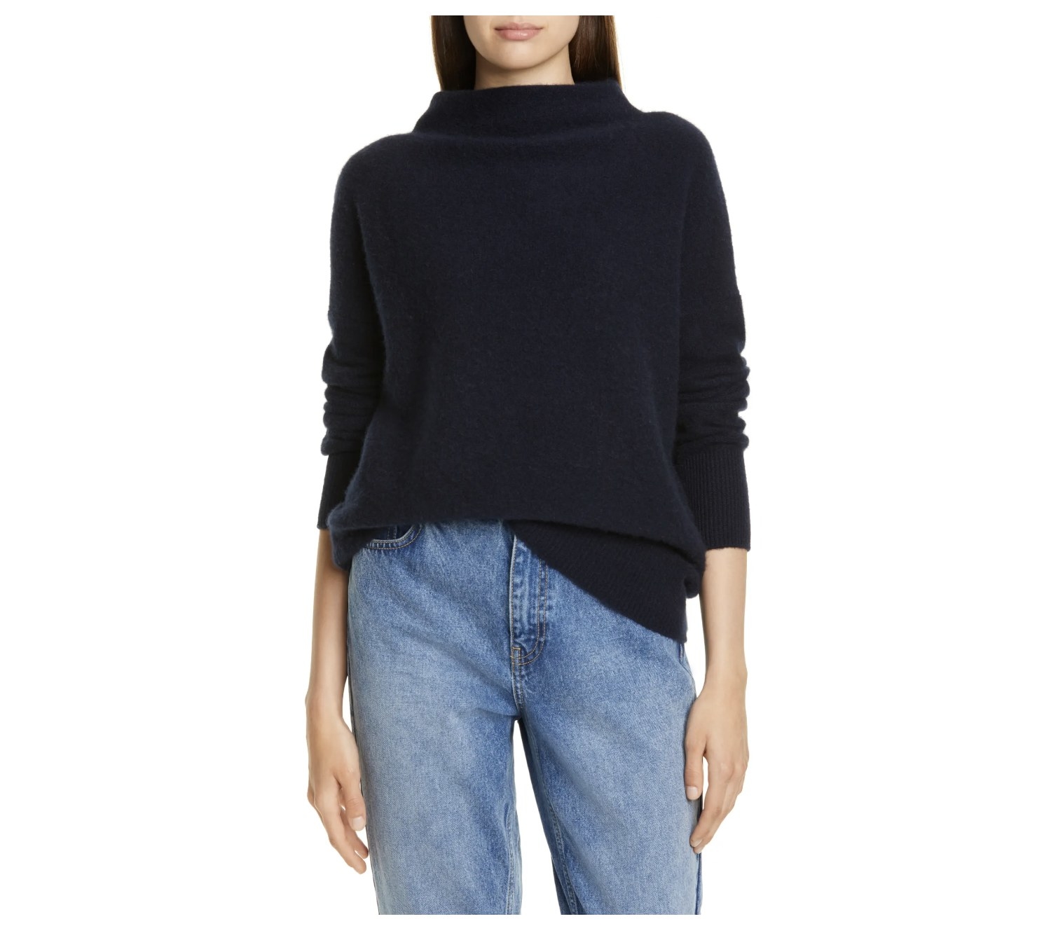 the sweater in navy