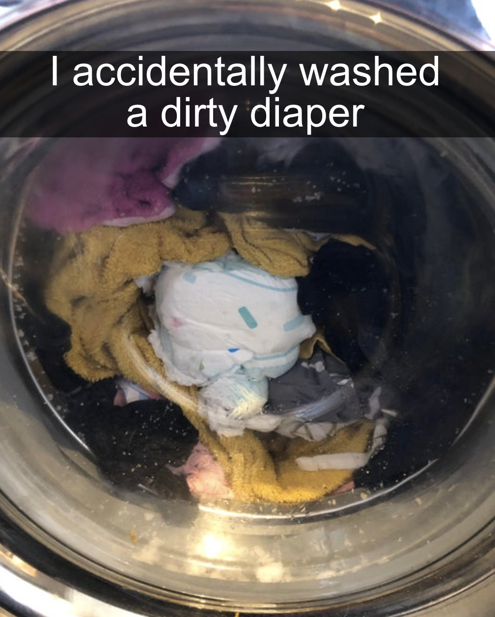person who washed a dirty diaper