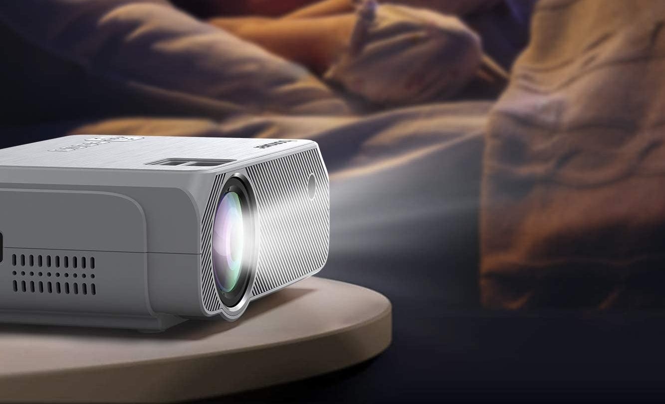 A projector that is turned on